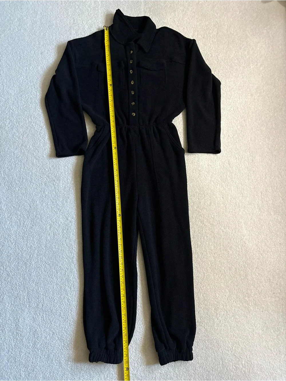 NWOT FREE PEOPLE CHENILLE ONESIE JUMPSUIT SIZE M BLACK